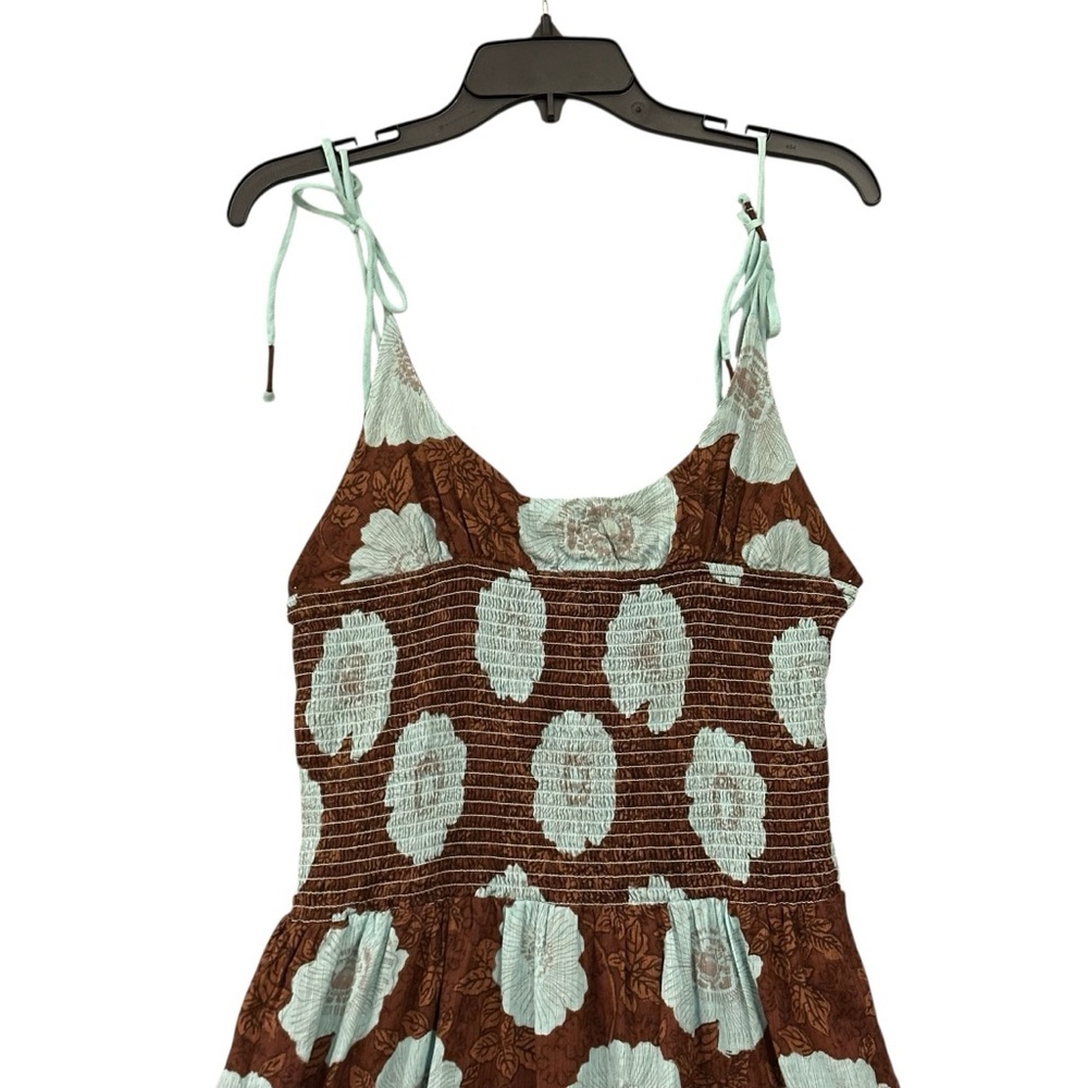Free People Adriel Tie Strap Tiered Midi Dress. Sz: Large - Picture 6 of 11